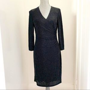 Ralph Lauren Chaps -silver/black sparkly dress